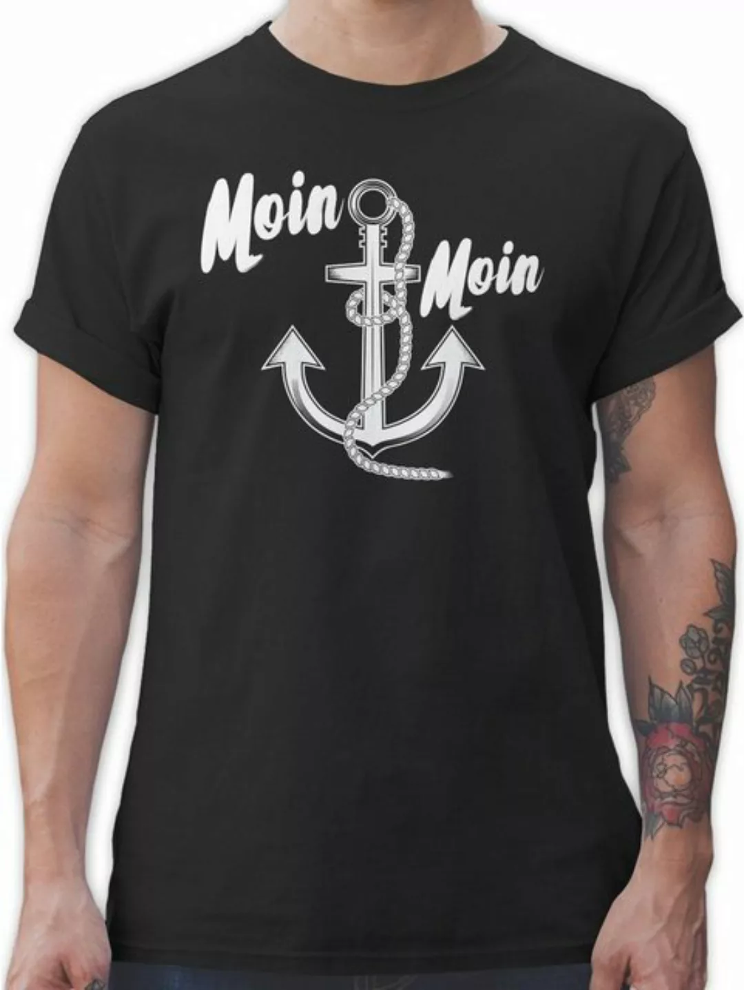 Shirtracer T-Shirt Moin Moin Anker Sprüche Statement günstig online kaufen