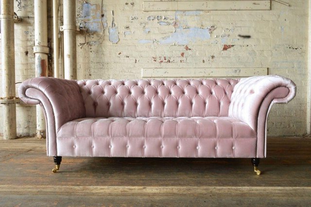 Xlmoebel Sofa Stoffsofa mit drei Sitzen im Design Chesterfield-Stil, bequem günstig online kaufen