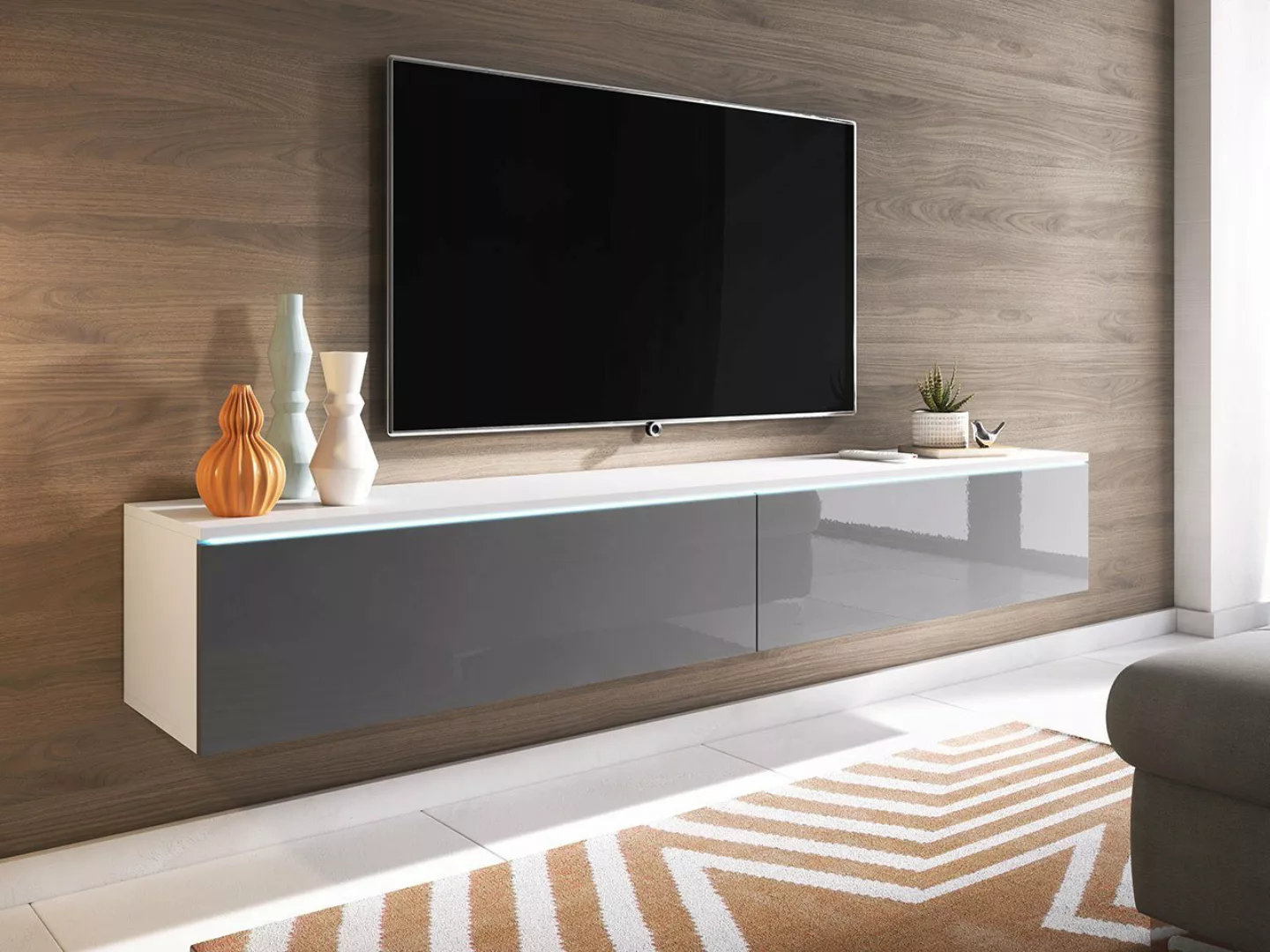 MIRJAN24 TV-Schrank D180 Stilvoll TV-Tisch, 2 Türen, Modern Wohnzimmer günstig online kaufen