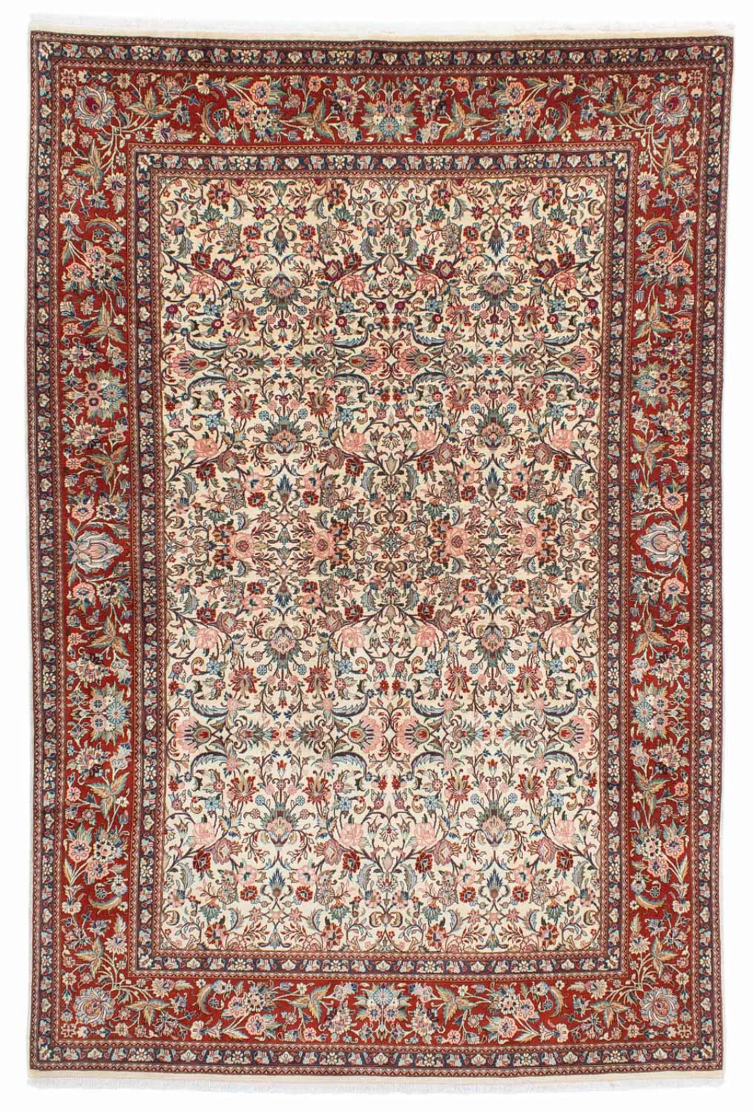 morgenland Wollteppich »Golpayegan Blumenmuster Beige 290 x 200 cm«, rechte günstig online kaufen