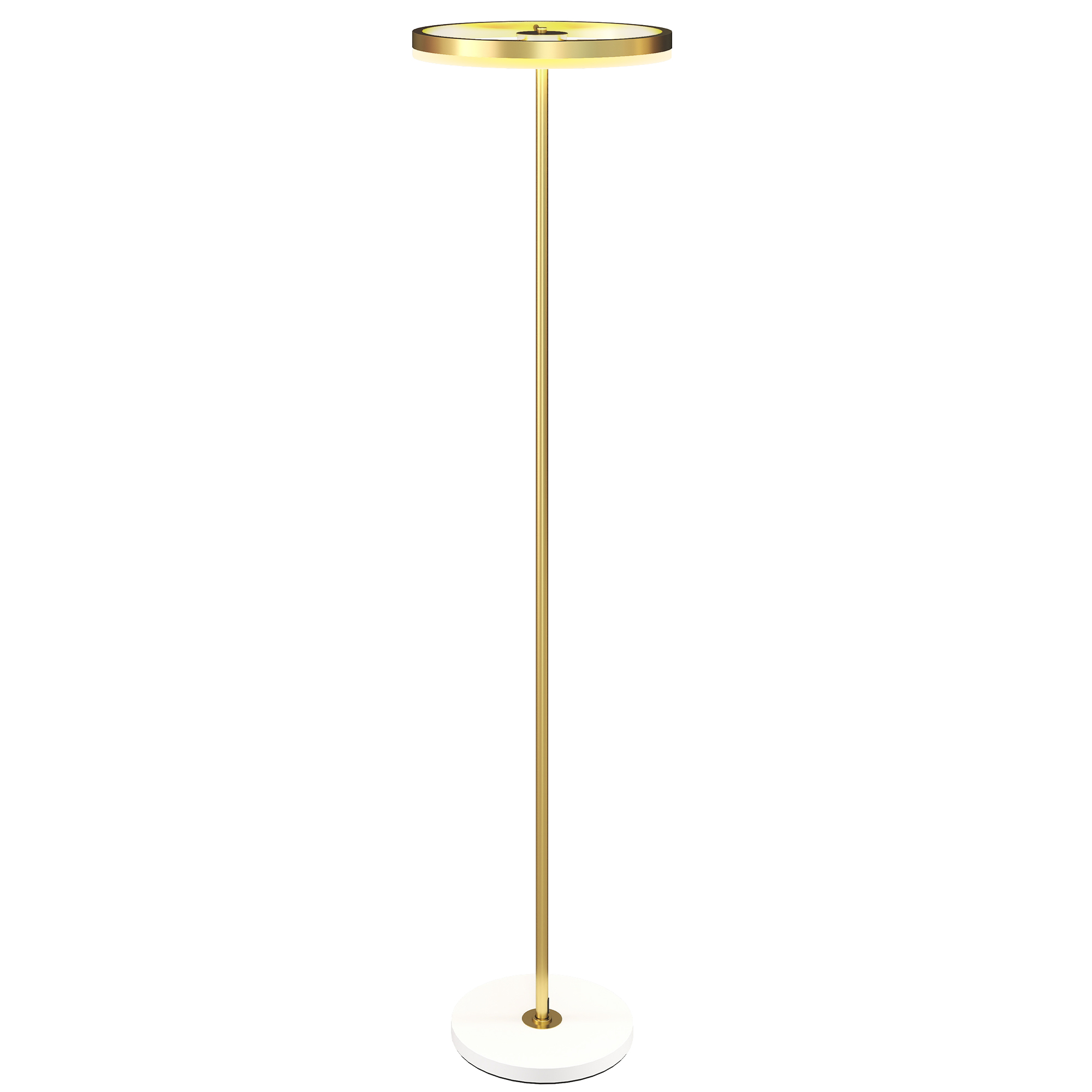 HOMCOM Stehlampe LED Wohnzimmer Dimmbar Stehleuchte mit 3 Lichtfarben, Fußs günstig online kaufen