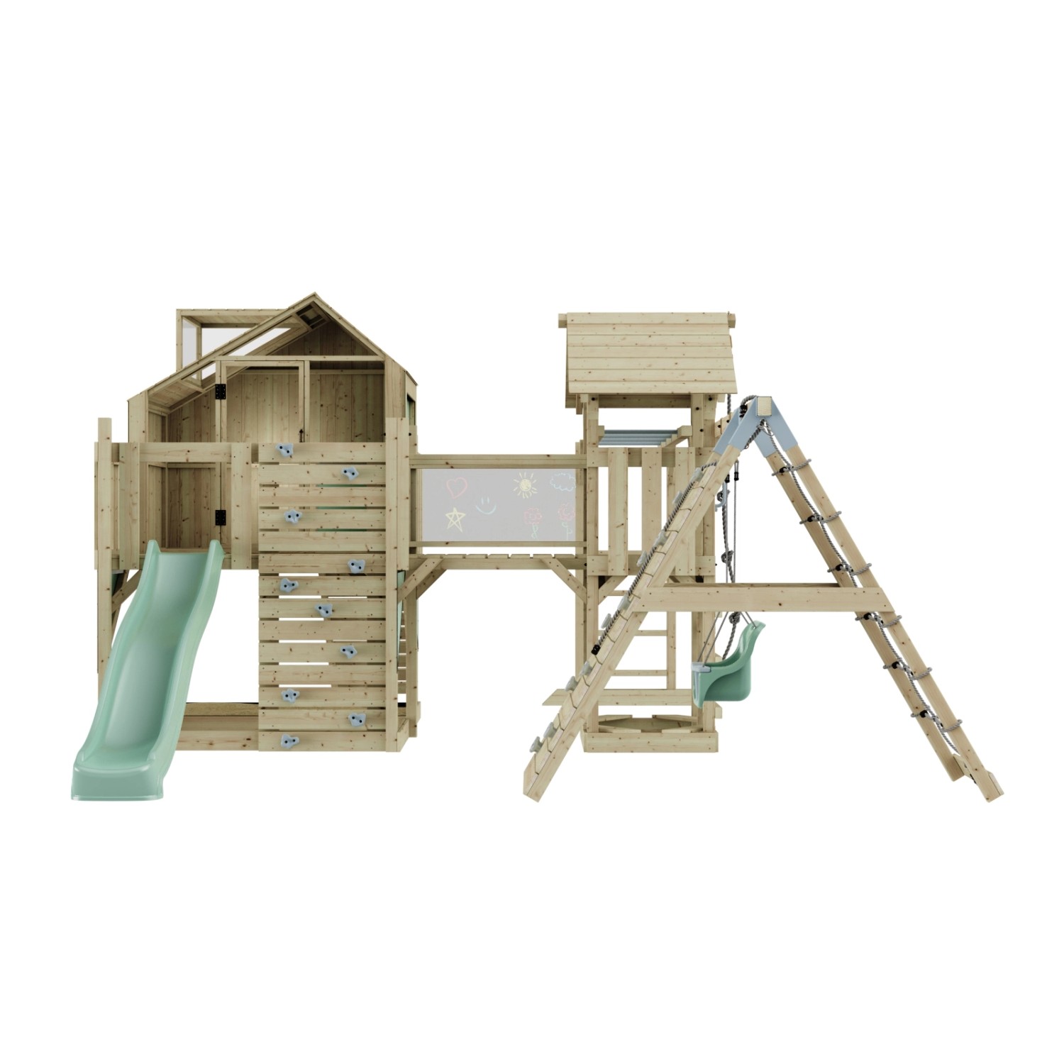 OutdoorToys Spielturm Bo mit Babyschaukel Mintgrün günstig online kaufen