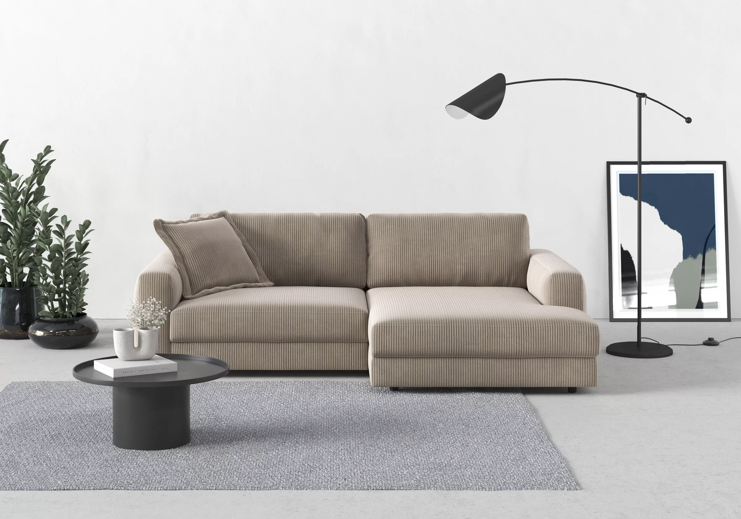 TRENDMANUFAKTUR Ecksofa »Bourbon, Designsofa mit tollem Sitzkomfort, L-Form günstig online kaufen