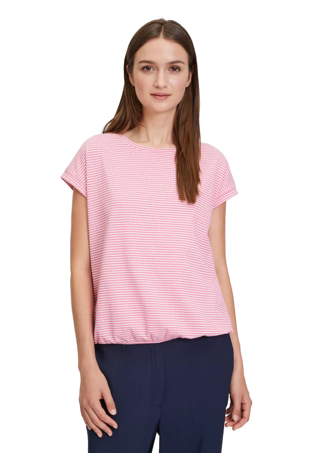 Betty&Co Kurzarmshirt Betty & Co Casual-Shirt mit Gummizug (1-tlg) Material günstig online kaufen