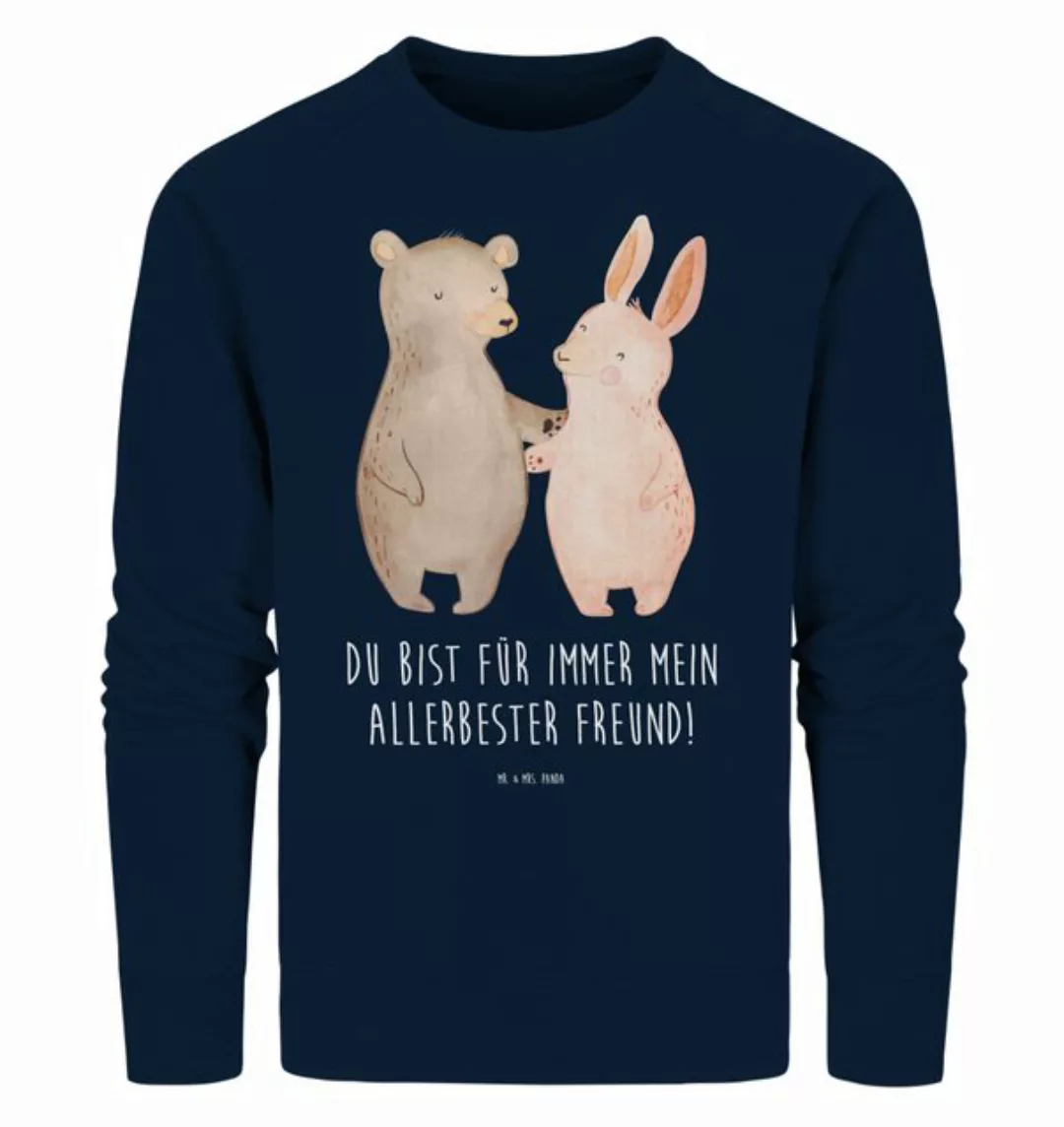 Mr. & Mrs. Panda Longpullover Größe M Bär und Hase Umarmen - French Navy - günstig online kaufen