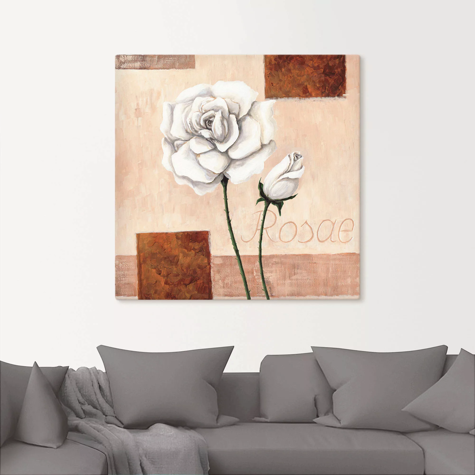 Artland Leinwandbild "Rosae - Rosen", Blumenbilder, (1 St.), auf Keilrahmen günstig online kaufen