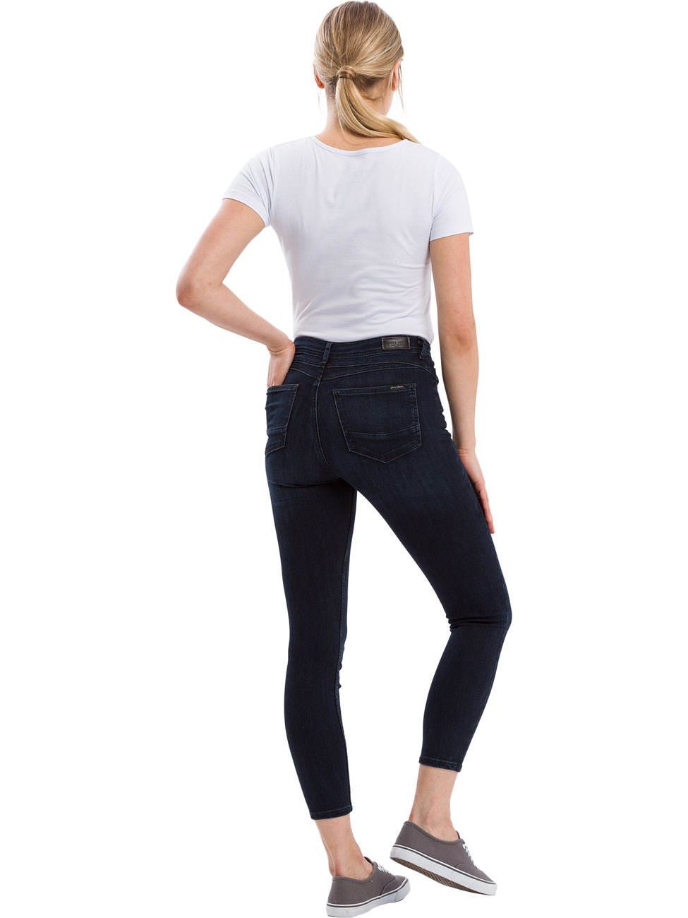 Cross Jeans Damen Jeans Judy - Super Skinny Fit - Blau - Blue Black günstig online kaufen