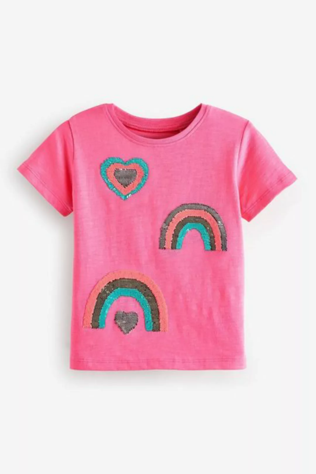 Next T-Shirt Kurzarm-T-Shirt mit Pailletten (1-tlg) günstig online kaufen