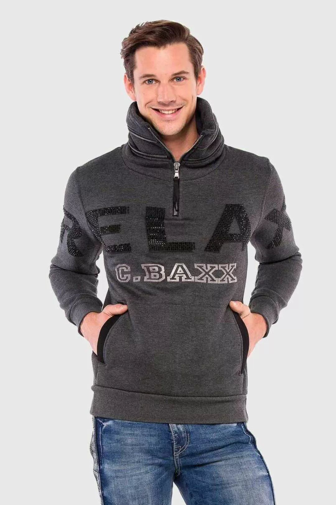 Cipo & Baxx Sweatshirt "Sweatshirts", (1 tlg.), mit hohem Kragen günstig online kaufen