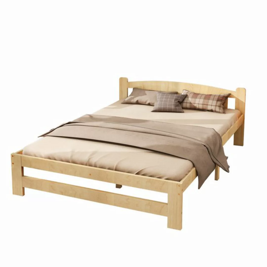 Sweiko Massivholzbett, Futonbett mit Kopfteil und Lattenrost, 140*200cm günstig online kaufen