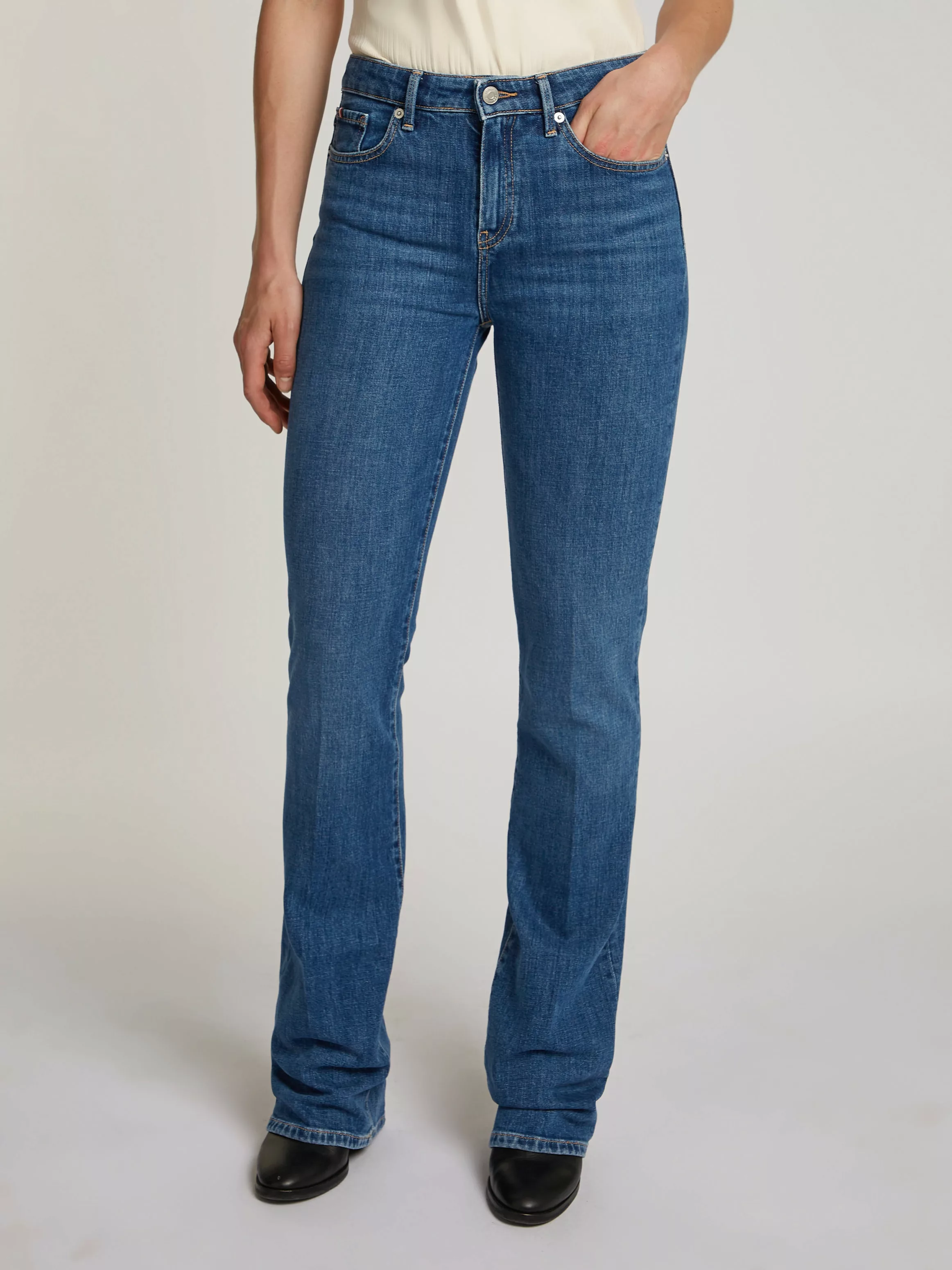 Tommy Hilfiger Bootcut-Jeans "Bootcut Regular Waist", mittlere normale Leib günstig online kaufen