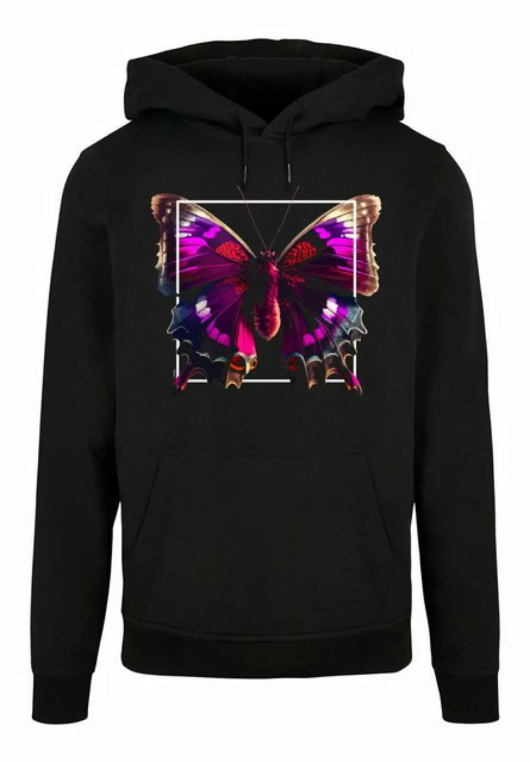 F4NT4STIC Kapuzenpullover Pink Schmetterling HOODIE UNISEX Print günstig online kaufen