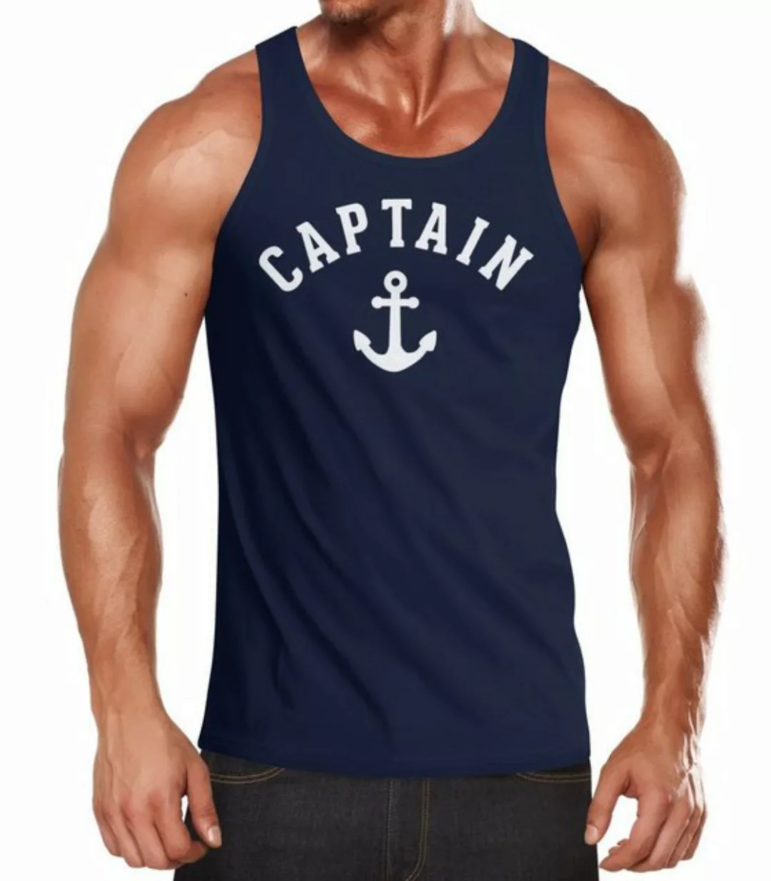 Neverless Tanktop Herren Tank-Top Captain Anker Anchor Neverless® mit Print günstig online kaufen