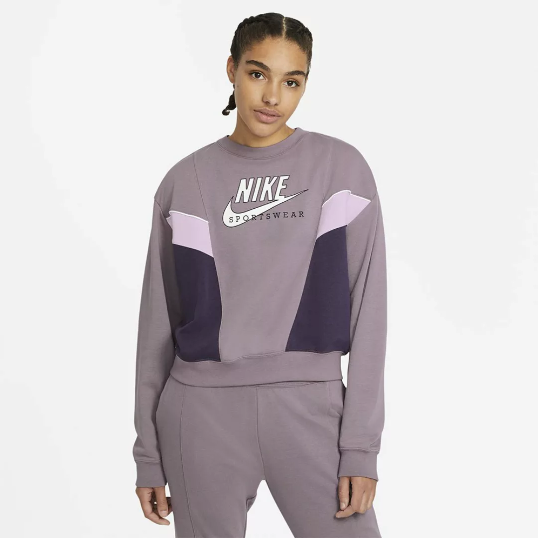 Nike Sportswear Heritage Crew Sweatshirt M Purple Smoke / Dark Raisin / Whi günstig online kaufen