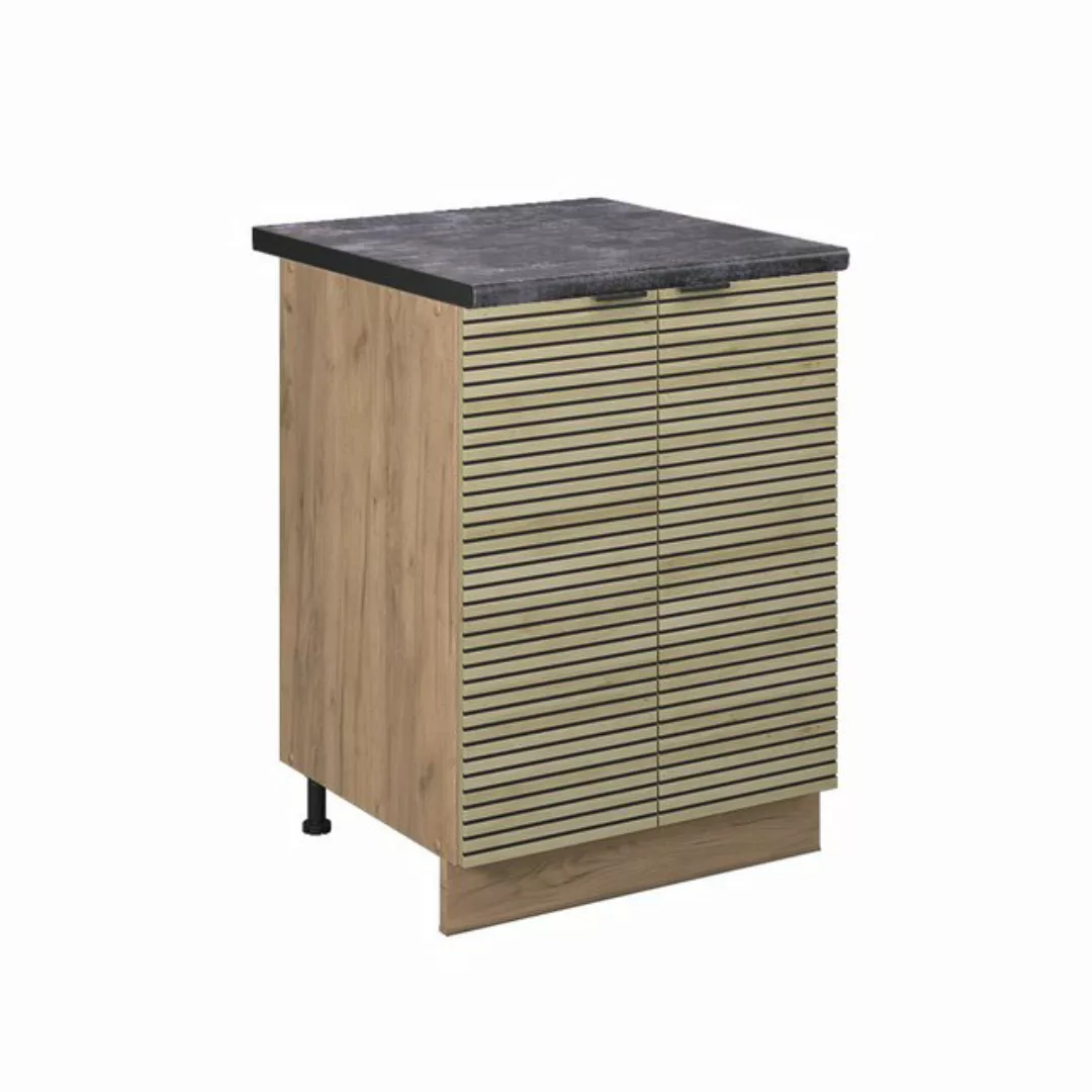 Vicco Unterschrank Fame-Line, Eiche Paneel/Goldkraft Eiche, 60 cm, AP Anthr günstig online kaufen