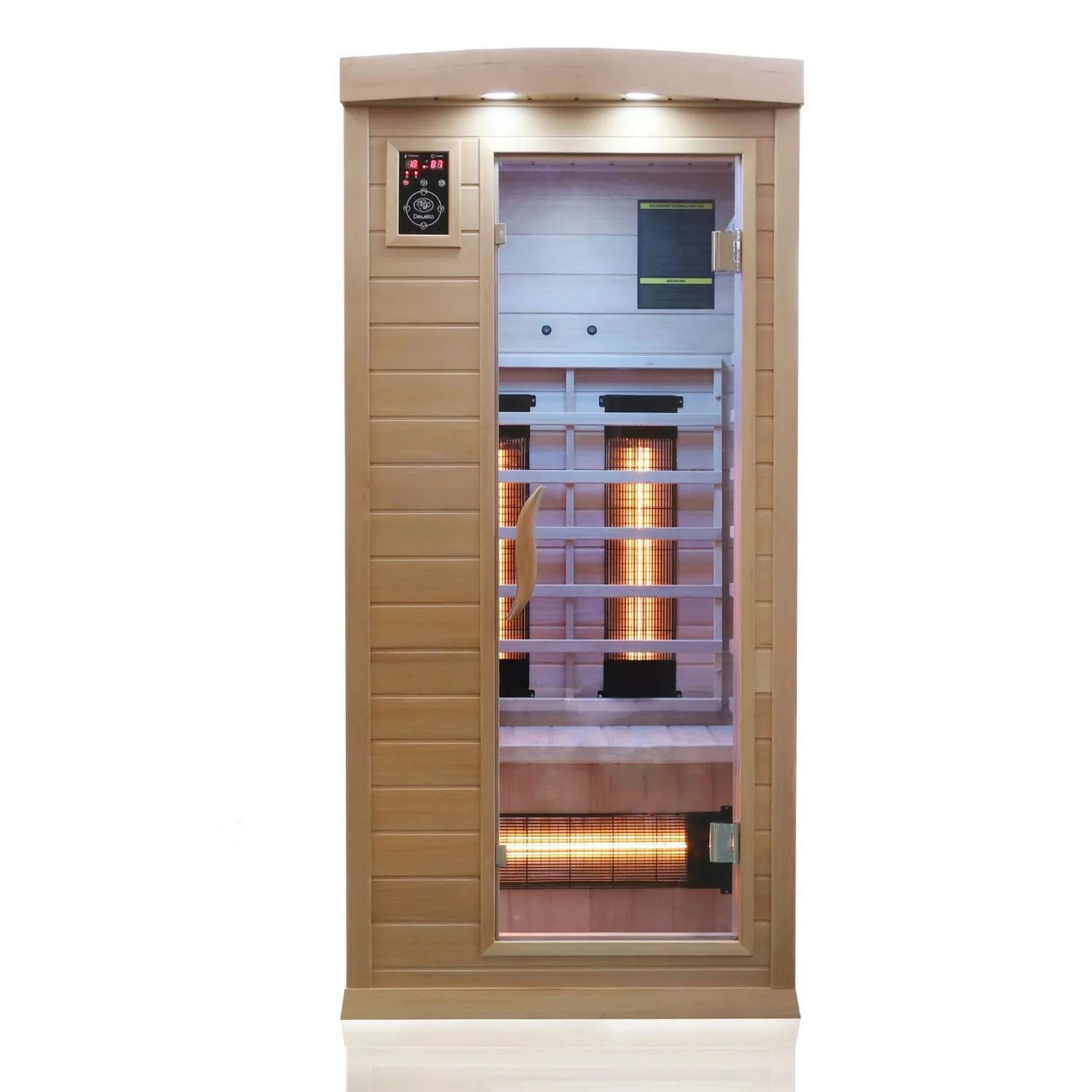 Dewello Infrarotkabine Sauna Pierson 90cm x 90cm 1 Person Vollspektrum & Ka günstig online kaufen