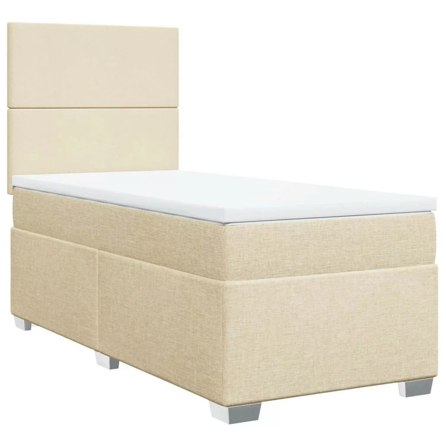 vidaXL Boxspringbett mit Matratze Creme 80x200 cm Stoff2097753 günstig online kaufen