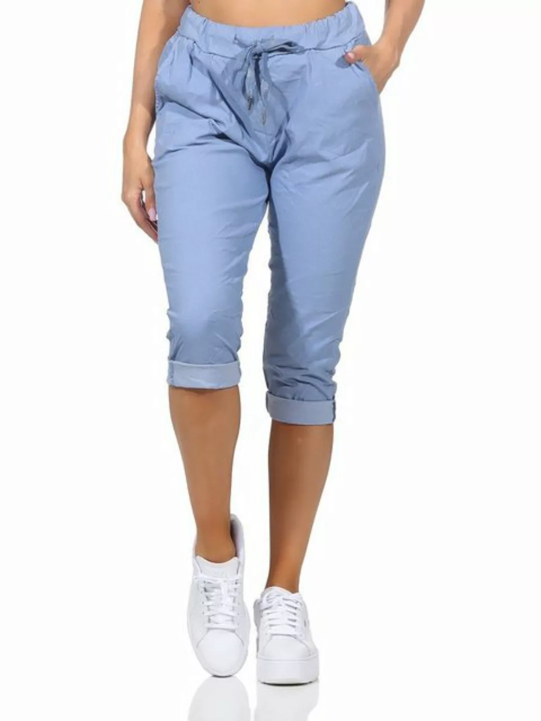 Aurela Damenmode 7/8-Hose Damen Sommerhose Capri Jeans Kurze Hose Stretch-B günstig online kaufen