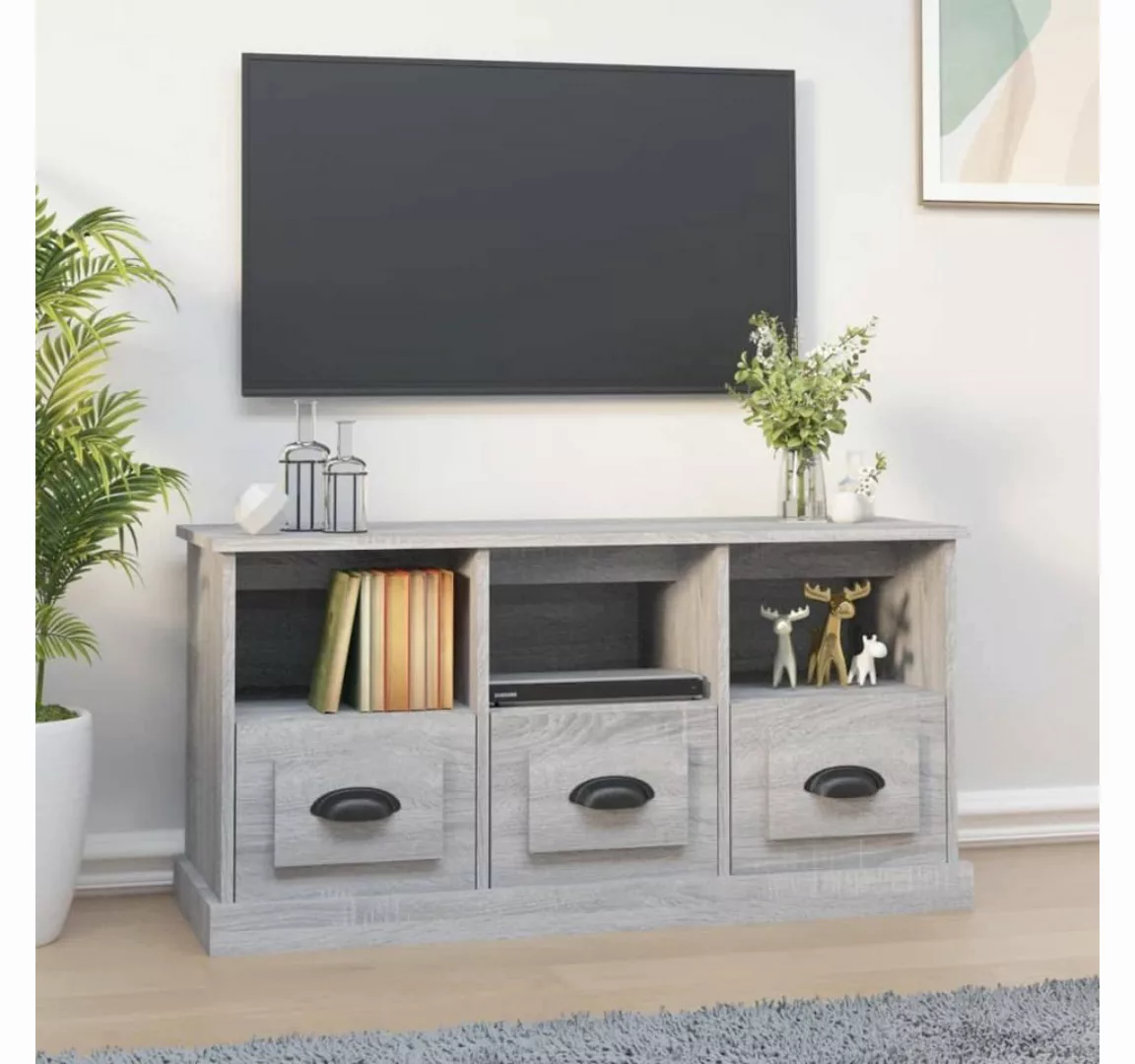 furnicato TV-Schrank Grau Sonoma 100x35x50 cm Holzwerkstoff günstig online kaufen