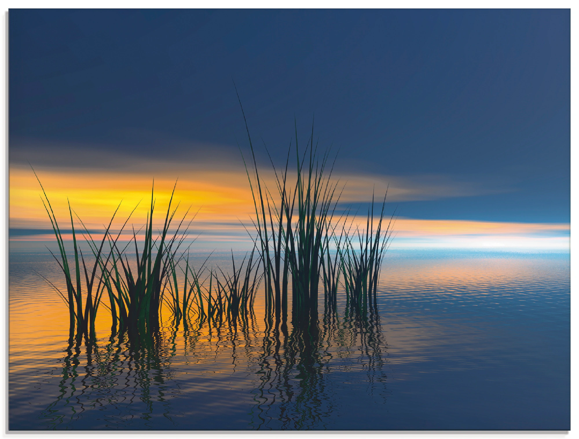 Artland Glasbild "Sonnenuntergang III", Gewässer, (1 St.), in verschiedenen günstig online kaufen