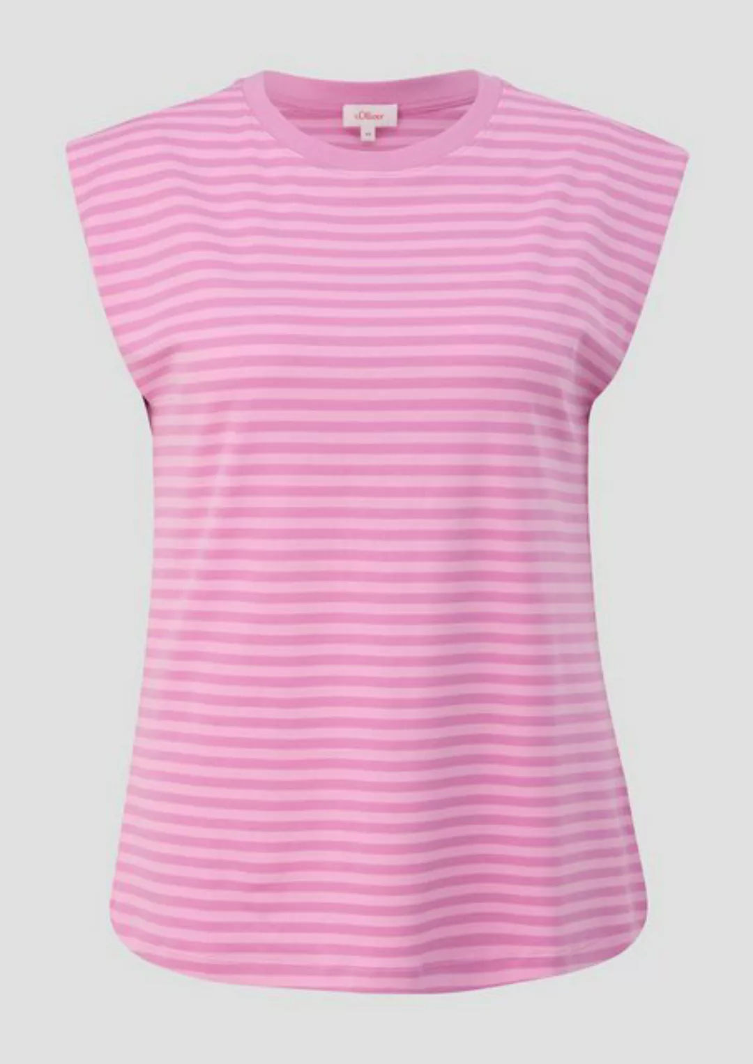 s.Oliver Shirttop Gestreiftes Shirt im Relaxed Fit aus Interlock-Jersey günstig online kaufen