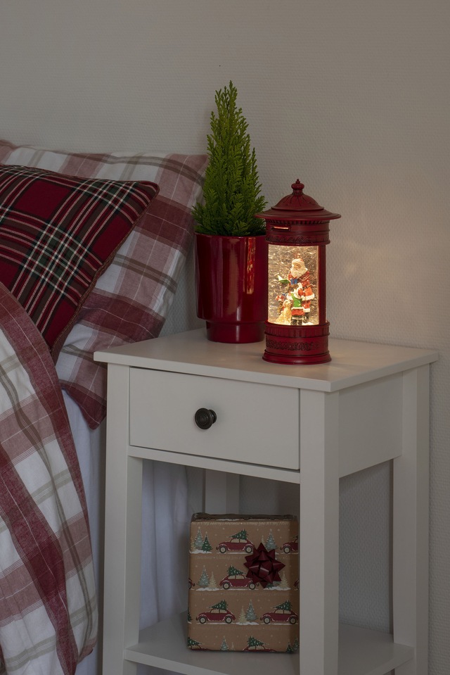 KONSTSMIDE LED Laterne »Weihnachtsdeko rot«, 1 flammig-flammig, LED Wasserl günstig online kaufen
