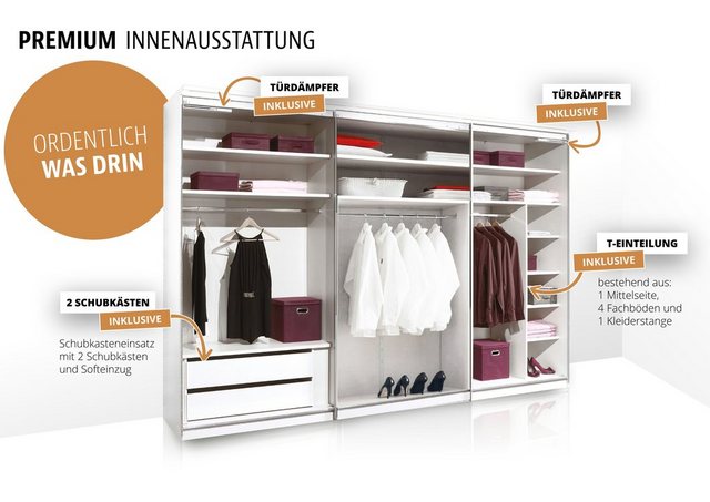 STAUD Schwebetürenschrank "Sinfonie Plus, edles Design in hochwertiger Qual günstig online kaufen