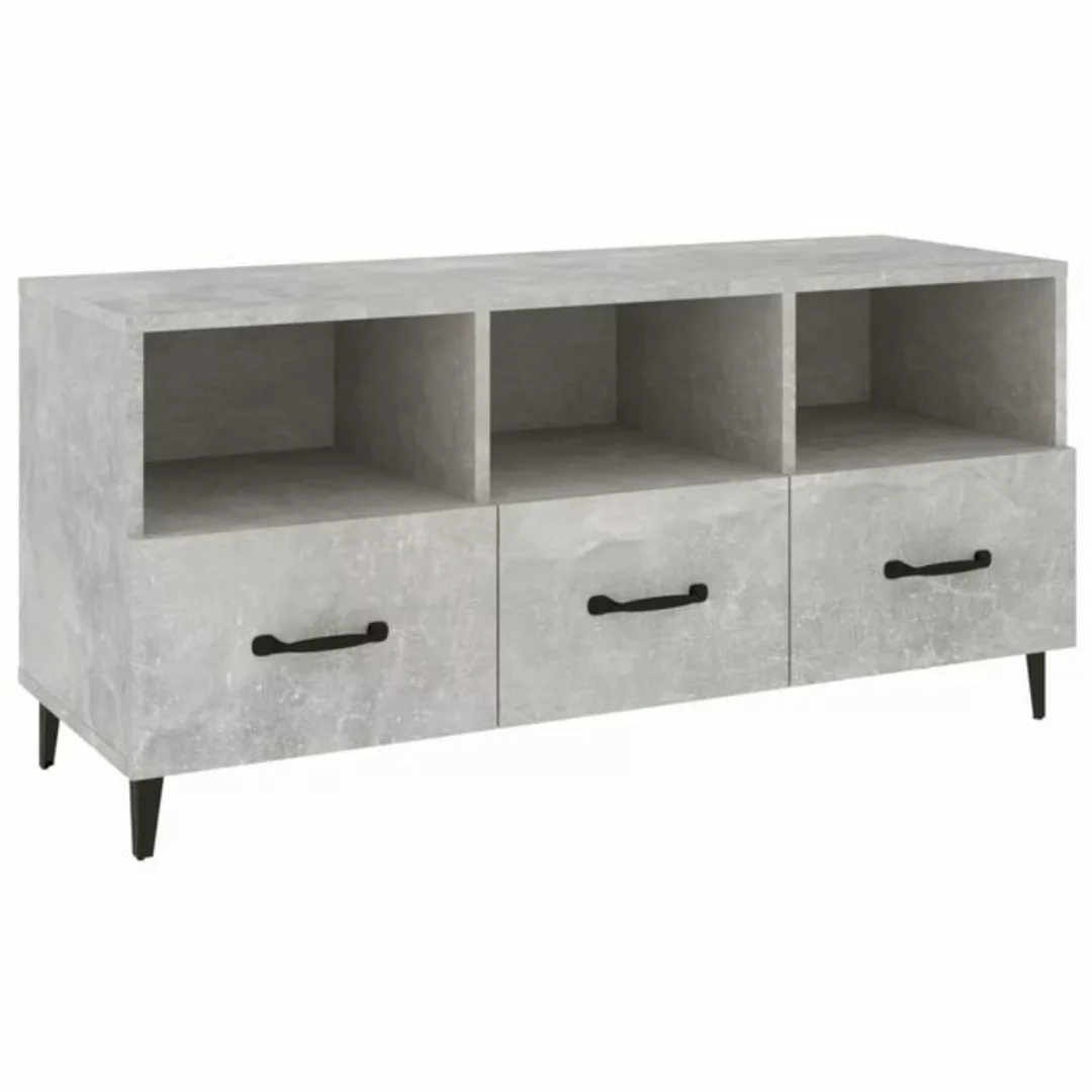 furnicato TV-Schrank Betongrau 102x35x50 cm Holzwerkstoff günstig online kaufen