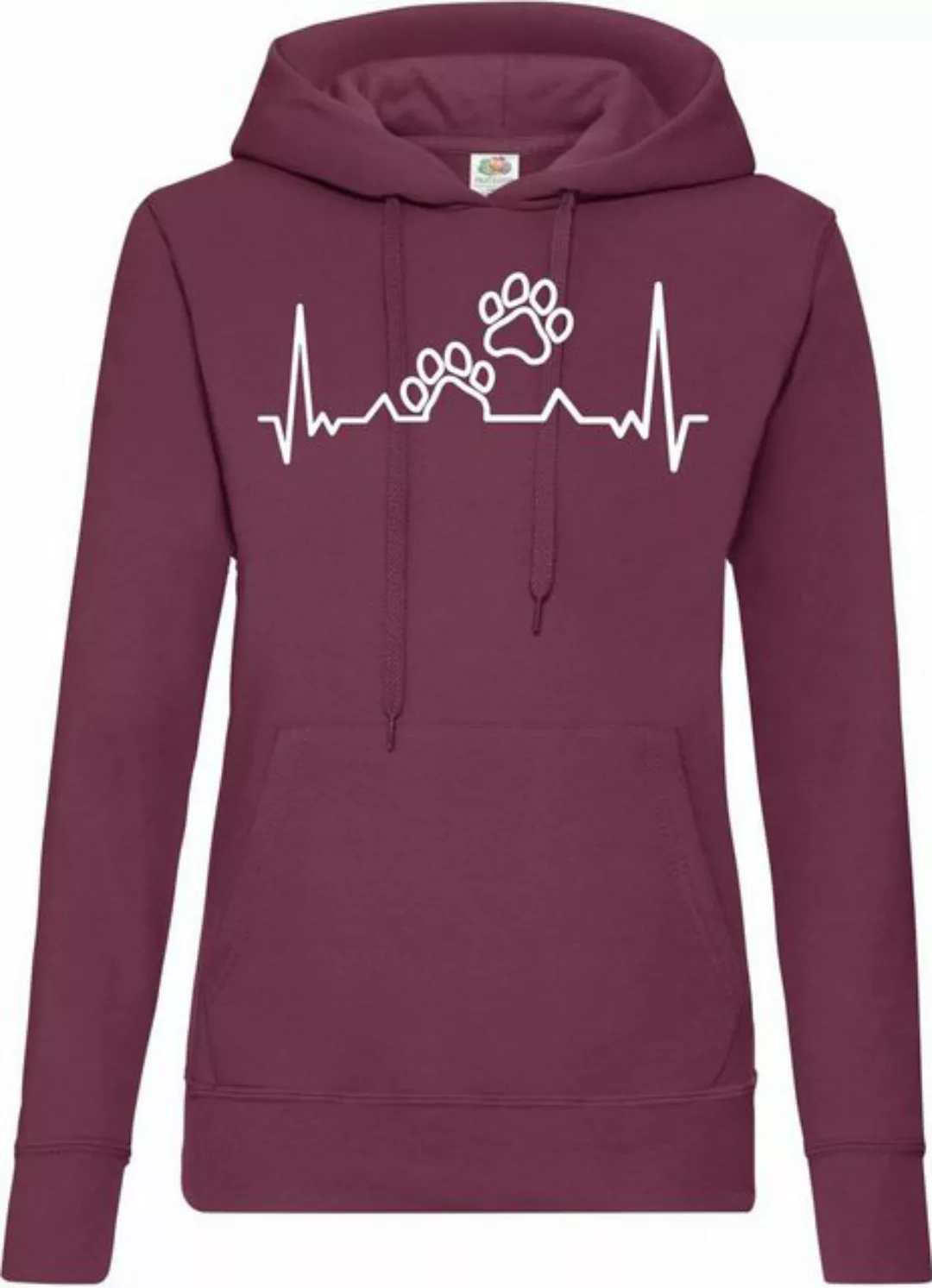 Youth Designz Kapuzenpullover Heartbeat Hunde Pfoten Damen Hoodie Pullover günstig online kaufen