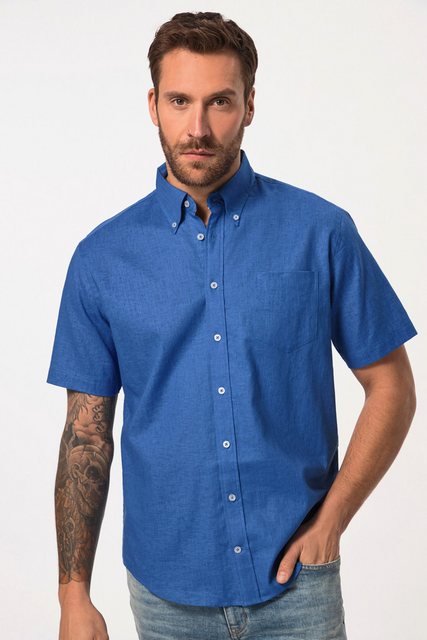 JP1880 Kurzarmhemd JP1880 Leinenmix-Hemd Halbarm Buttondown-Kragen günstig online kaufen