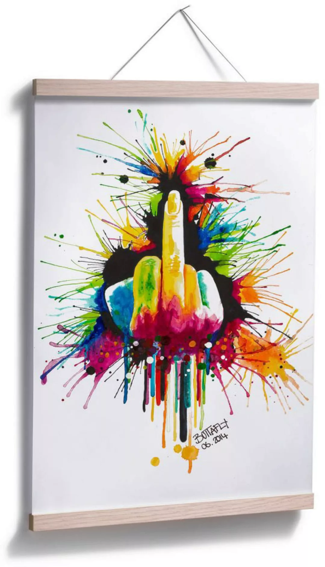 Wall-Art Poster »Fuck the System«, Schriftzug, (1 St.) günstig online kaufen