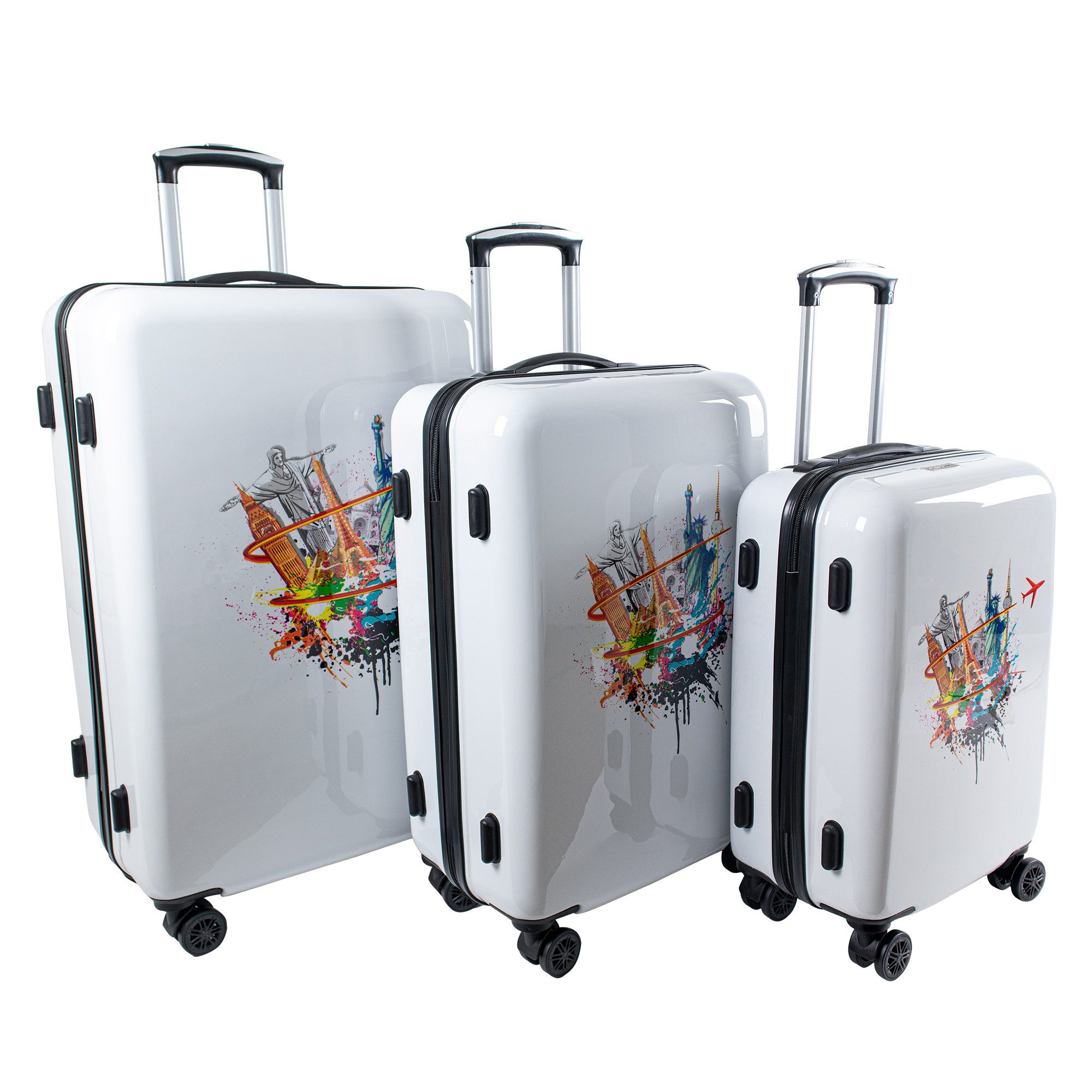 Crosstravel Kofferset Voyage, 4 Rollen, (3 günstig online kaufen
