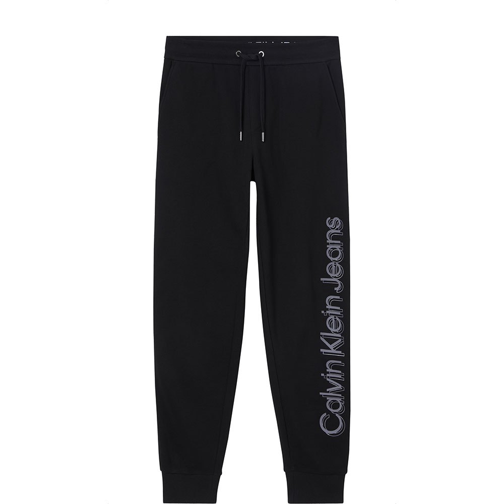 Calvin Klein Jeans Vertical Bold Instit Hosen Mit Hoher Taille M Ck Black günstig online kaufen