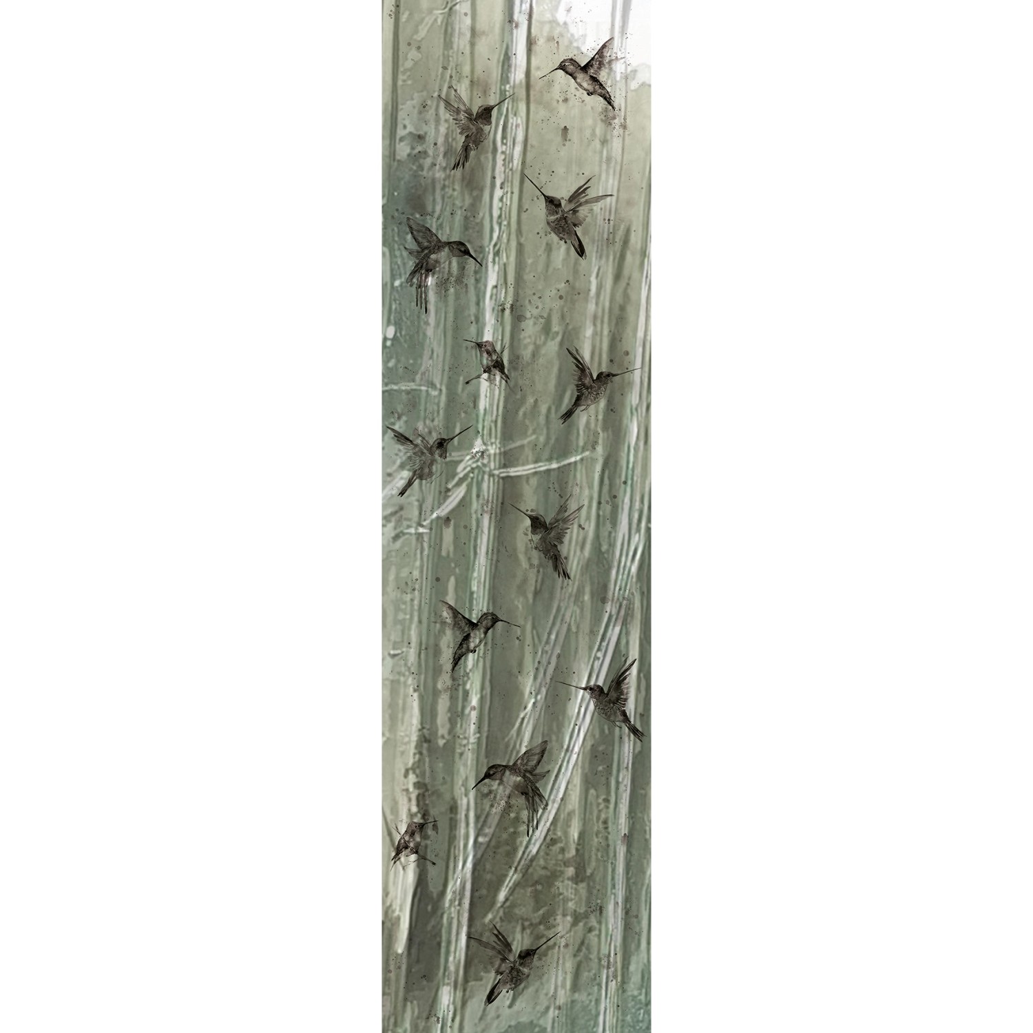 Marburg Vliestapete Kolibri Crushed-Optik Modern 270 cm x 70 cm Grün günstig online kaufen