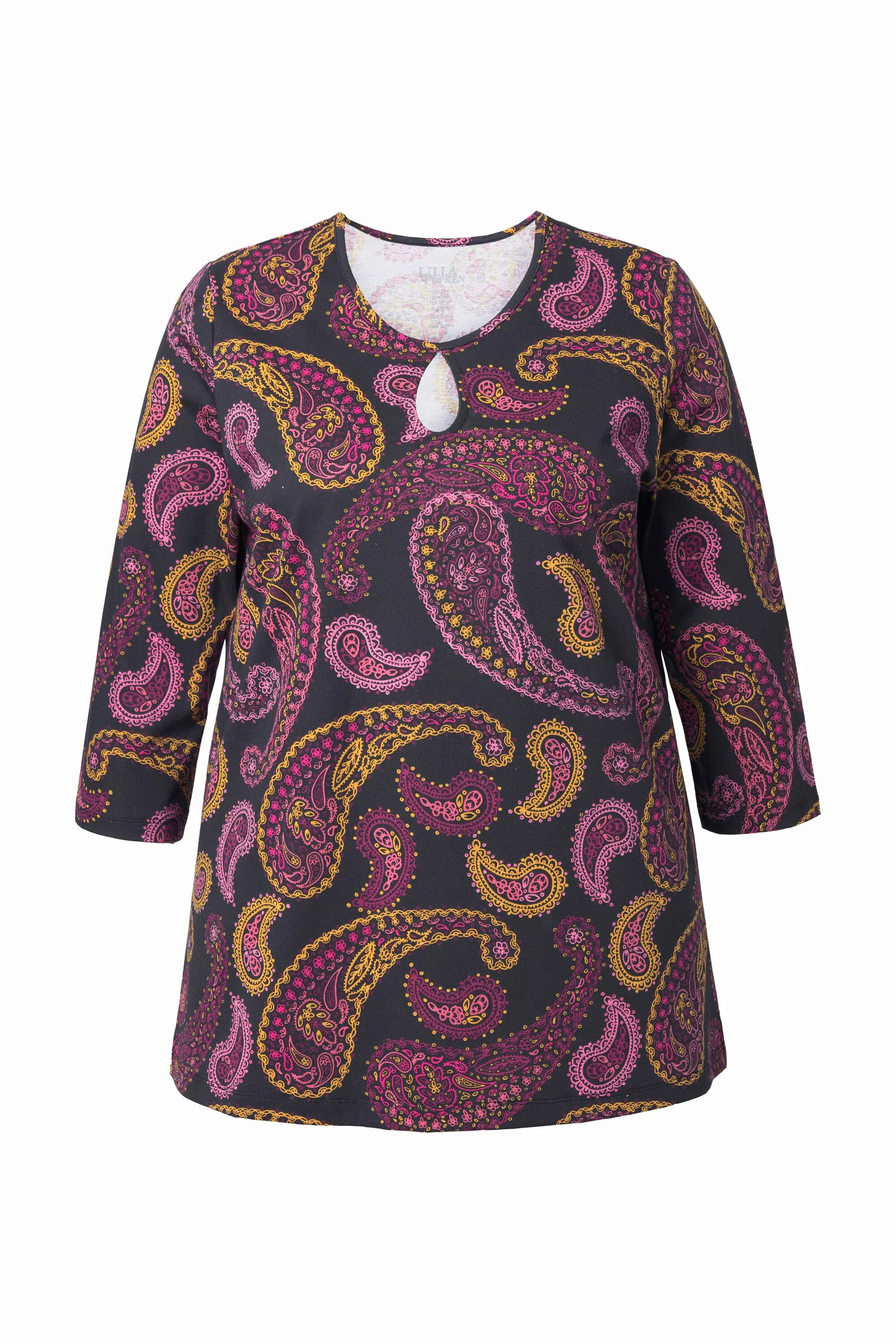Ulla Popken Longshirt Shirt A-Linie Rundhals günstig online kaufen