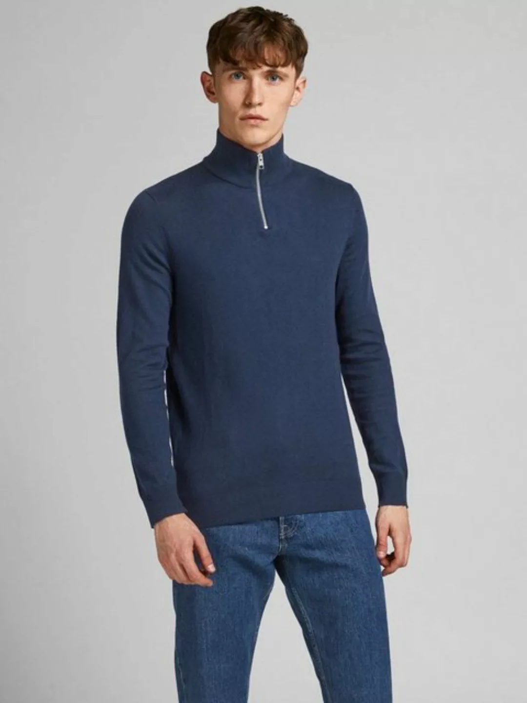 Jack & Jones Rundhalspullover EMIL KNIT HALF ZIP günstig online kaufen