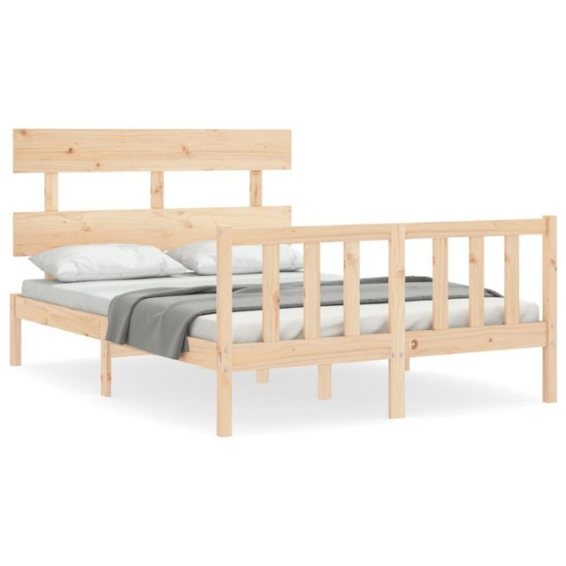 vidaXL Bett Massivholzbett ohne Matratze 140x200 cm Kiefernholz günstig online kaufen