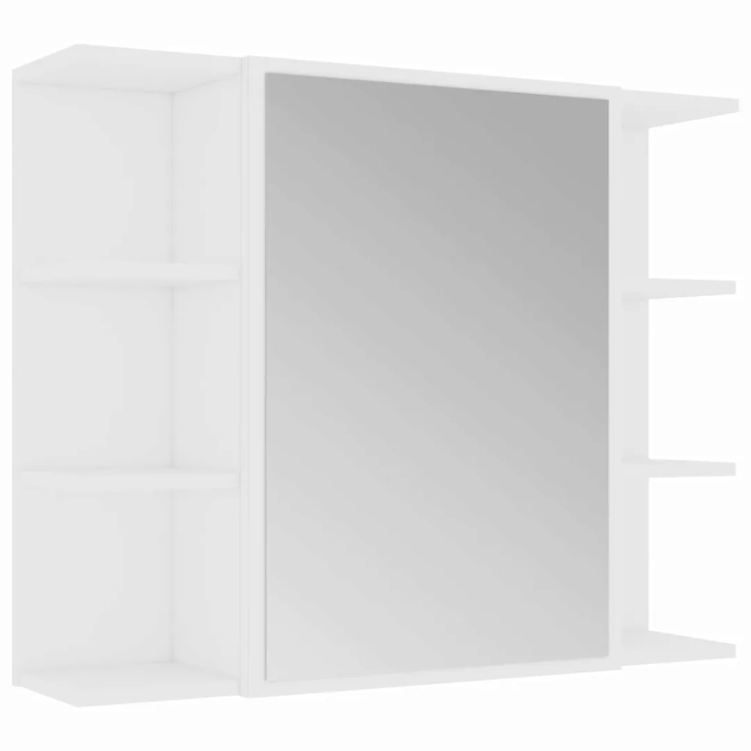 Bad-spiegelschrank Weiß 80x20,5x64 Cm Spanplatte günstig online kaufen