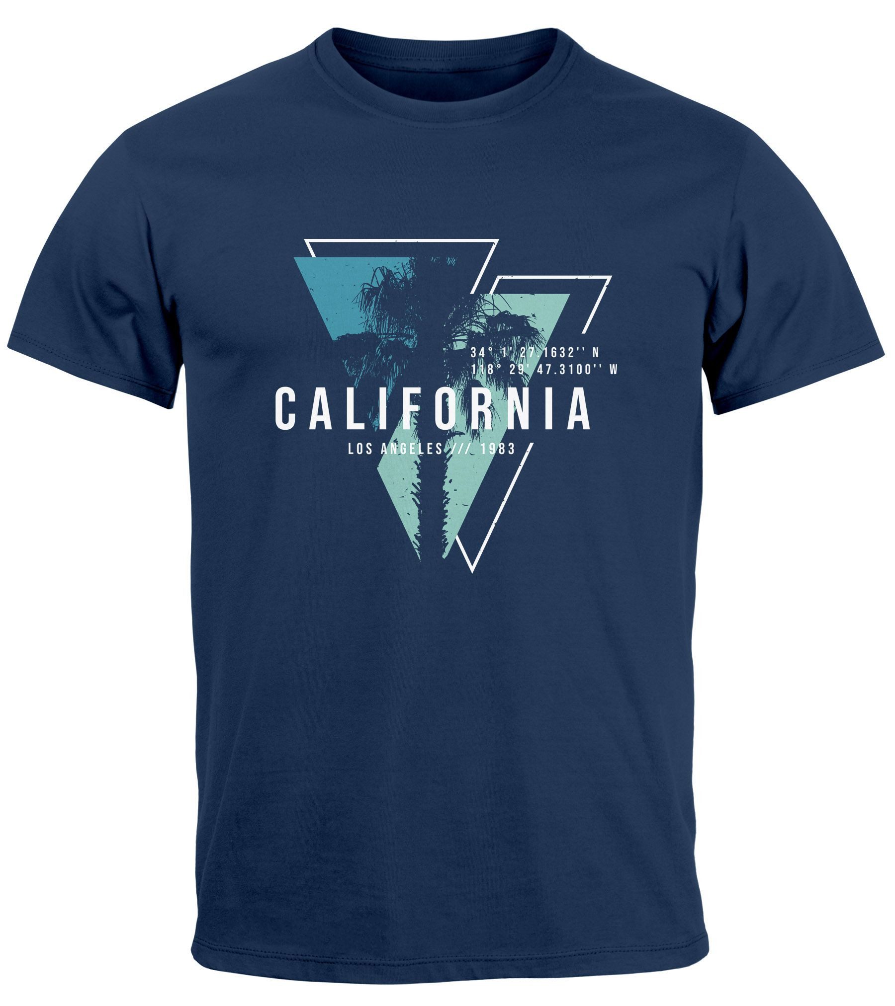 Neverless Print-Shirt Herren T-Shirt California Los günstig online kaufen