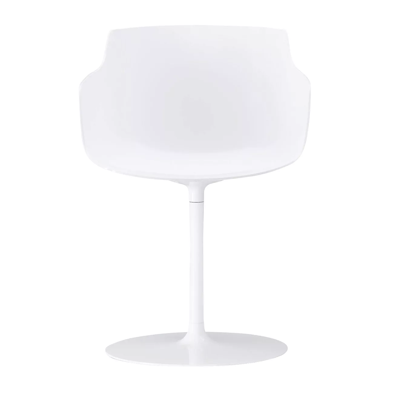 MDF Italia - Flow Slim Armlehnstuhl Tellerfuß - weiß/Sitzschale weiß/BxHxT günstig online kaufen