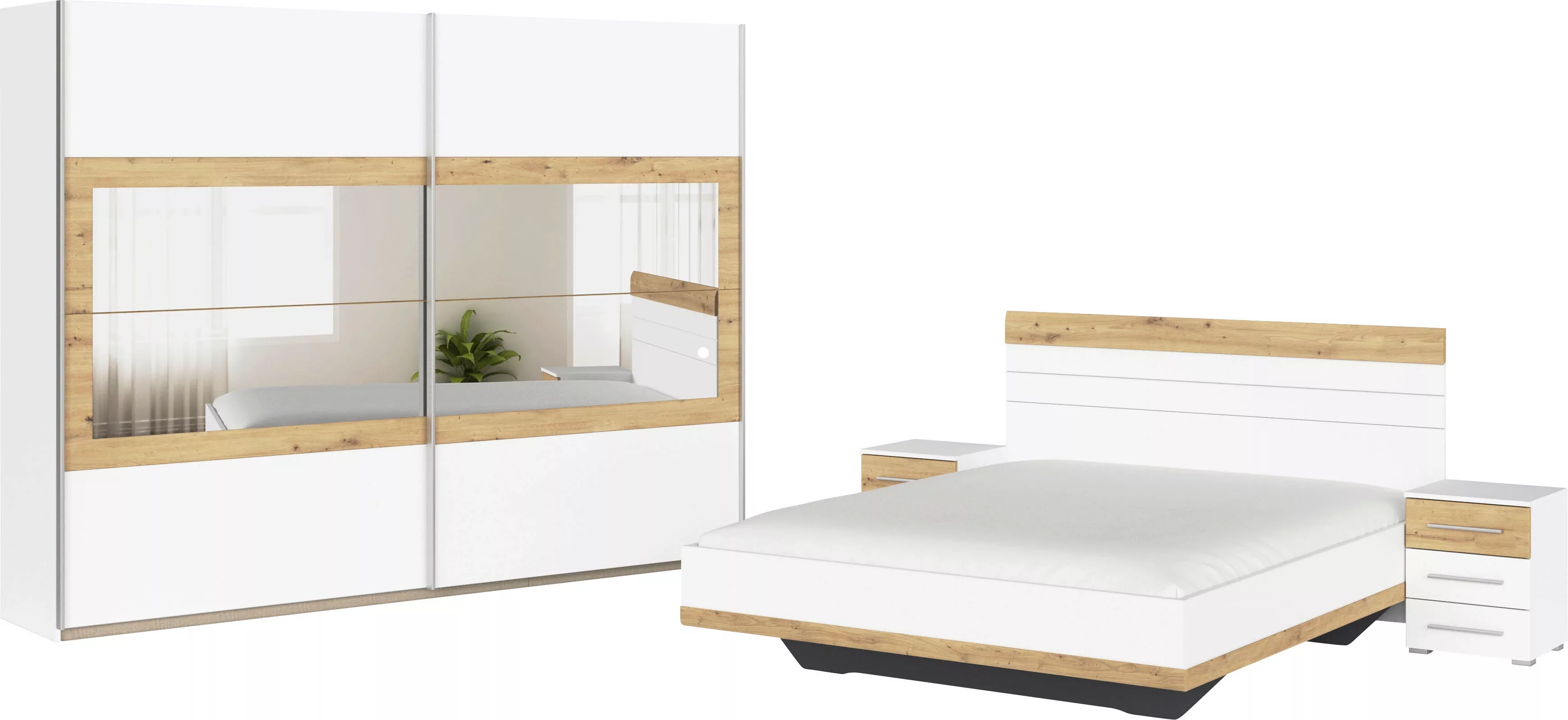 rauch Schlafzimmer-Set "Tarragona", (Set, 4 tlg.), Schrank in 3 Breiten, Be günstig online kaufen