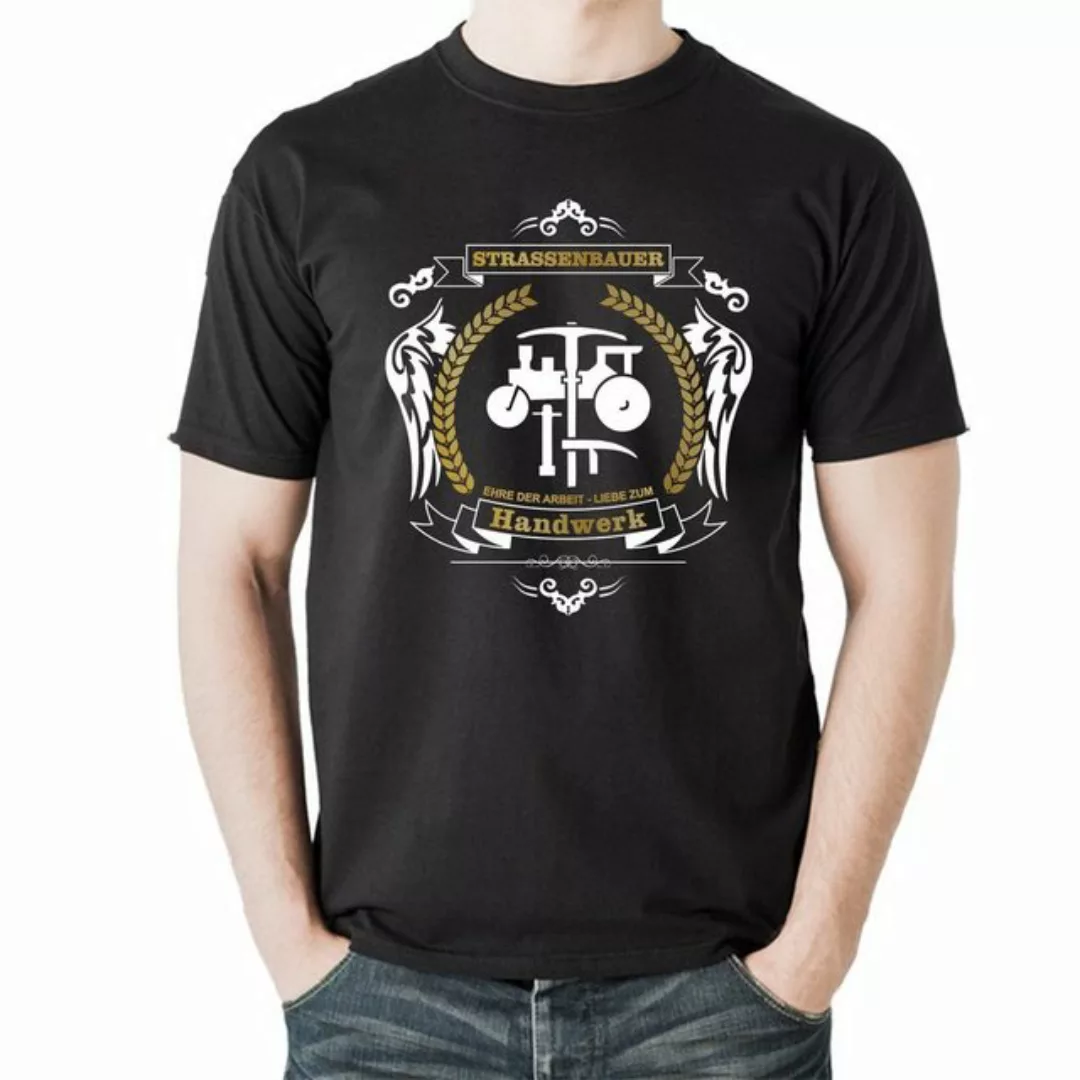 Lasernauten Print-Shirt T-Shirt Straßenbauer Zunftsymbol Zunftlogo Zünfte H günstig online kaufen