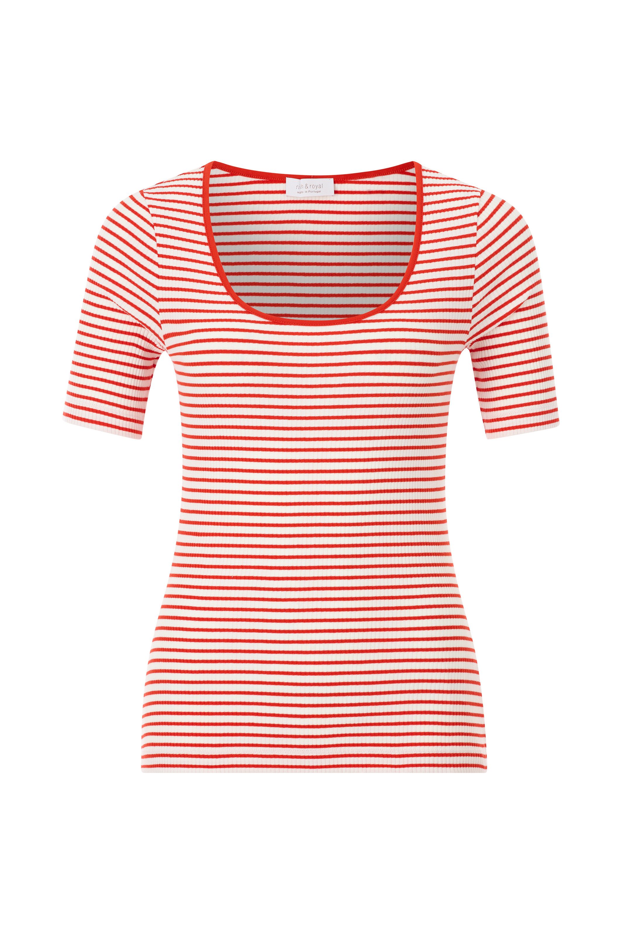 RICHROYAL Kurzarmshirt, Mit tiefem Rundhalsausschnitt günstig online kaufen