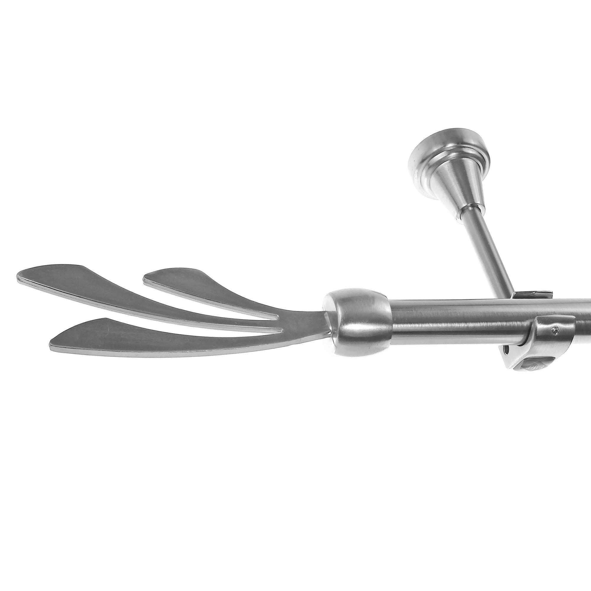 BASIT Gardinenstange Edelstahloptik 20mm mit Wandträgern günstig online kaufen