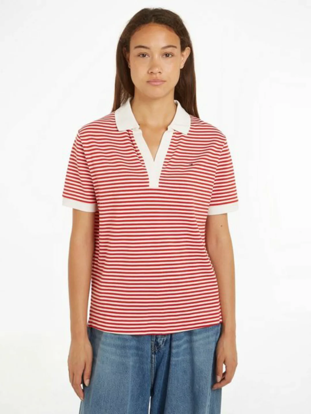 Tommy Hilfiger Poloshirt RLX OPEN PLACKET LYOCELL POLO SS mit Logostickerei günstig online kaufen