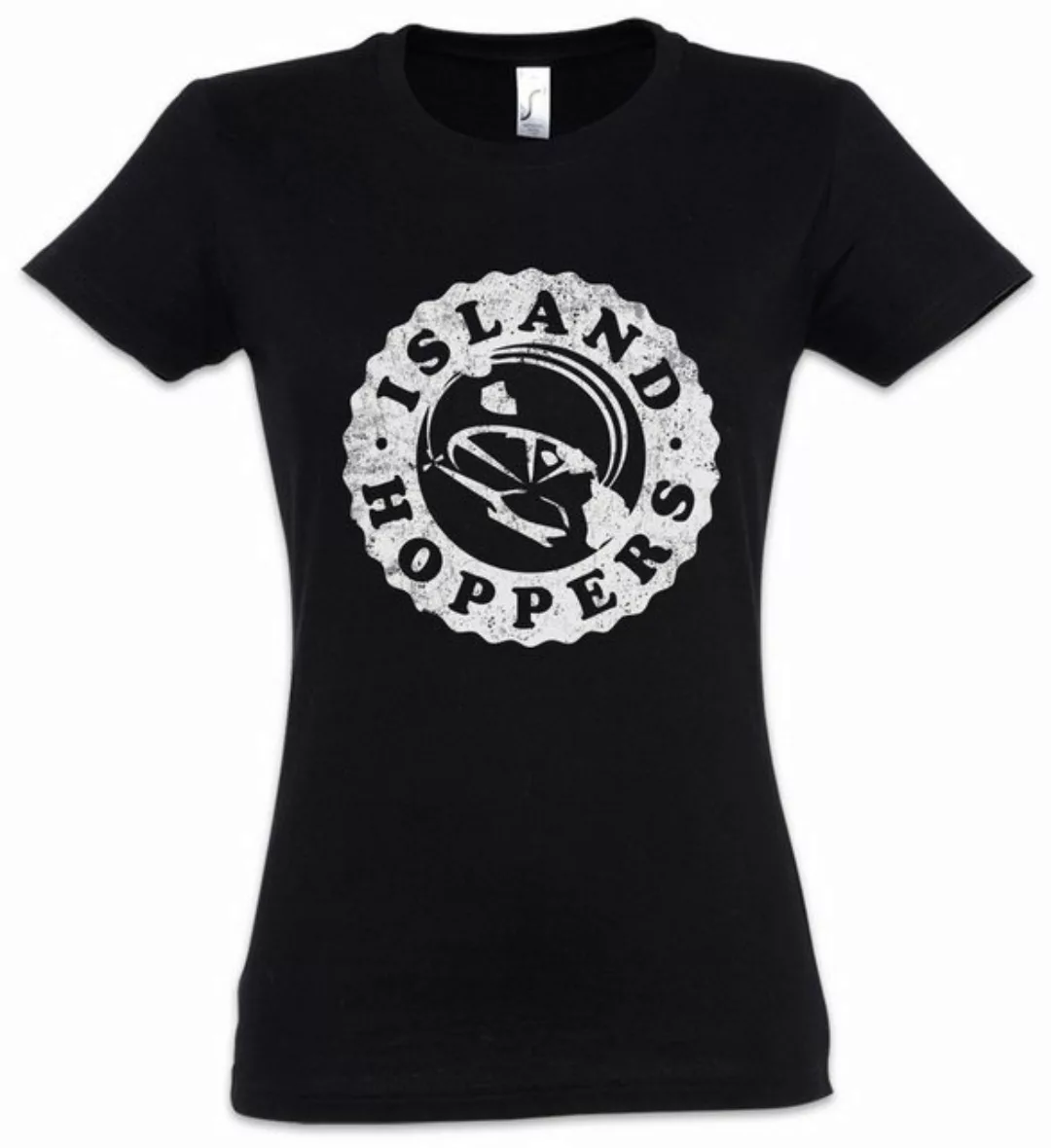 Urban Backwoods Print-Shirt Island Hoppers Logo Damen T-Shirt Tom Tv Sellec günstig online kaufen