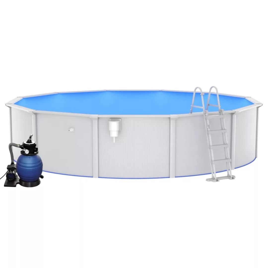 Vidaxl Pool Mit Sandfilterpumpe Und Leiter 550x120 Cm günstig online kaufen