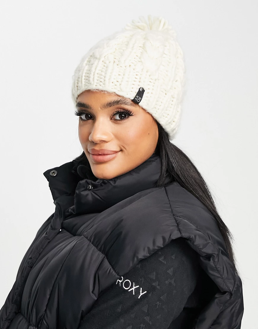 Roxy Winter – Beanie in Creme-Weiß günstig online kaufen