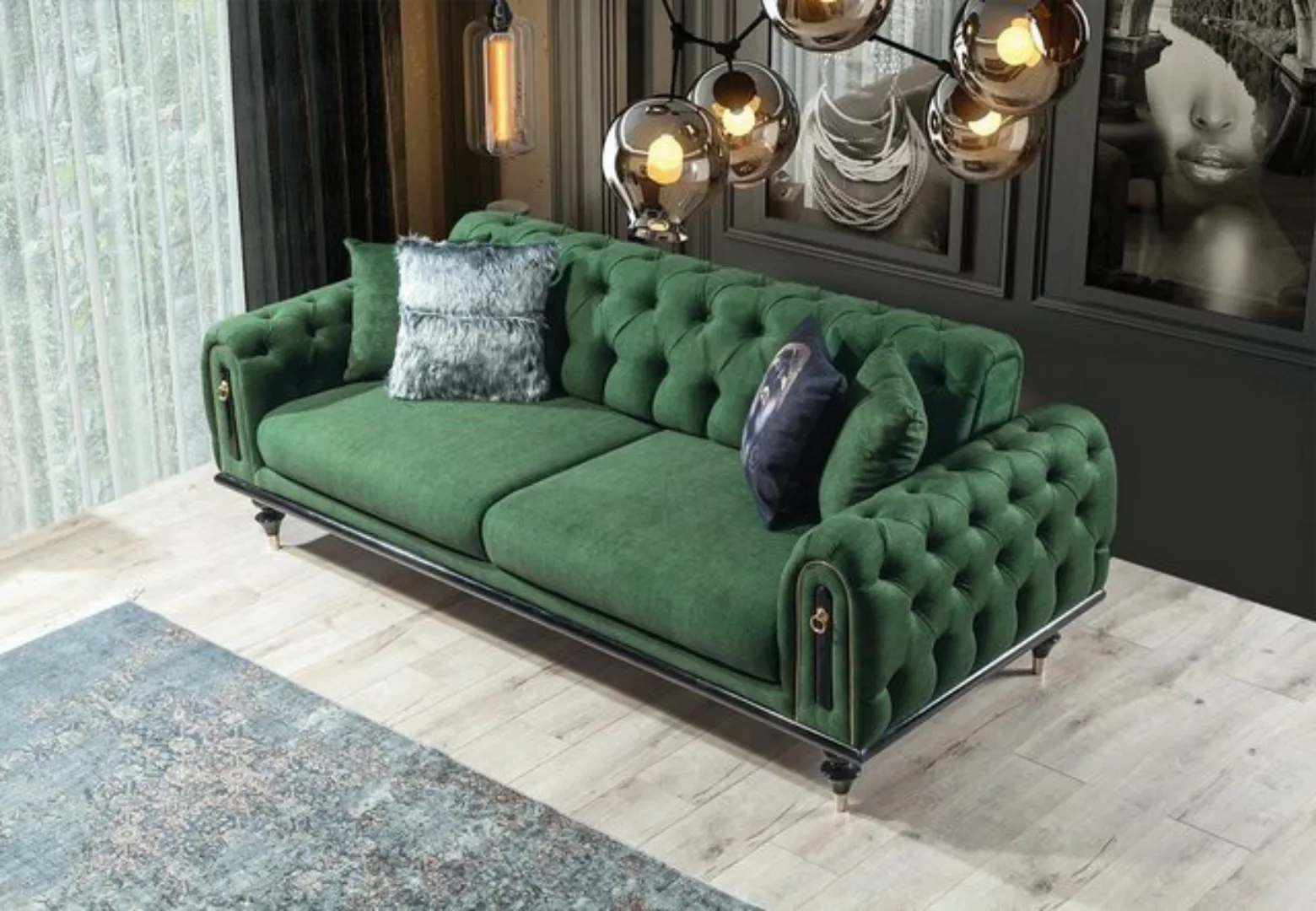 Villa Möbel Sofa Pablo, 1 Stk. 3-Sitzer, Quality Made in Turkey, Luxus-Micr günstig online kaufen
