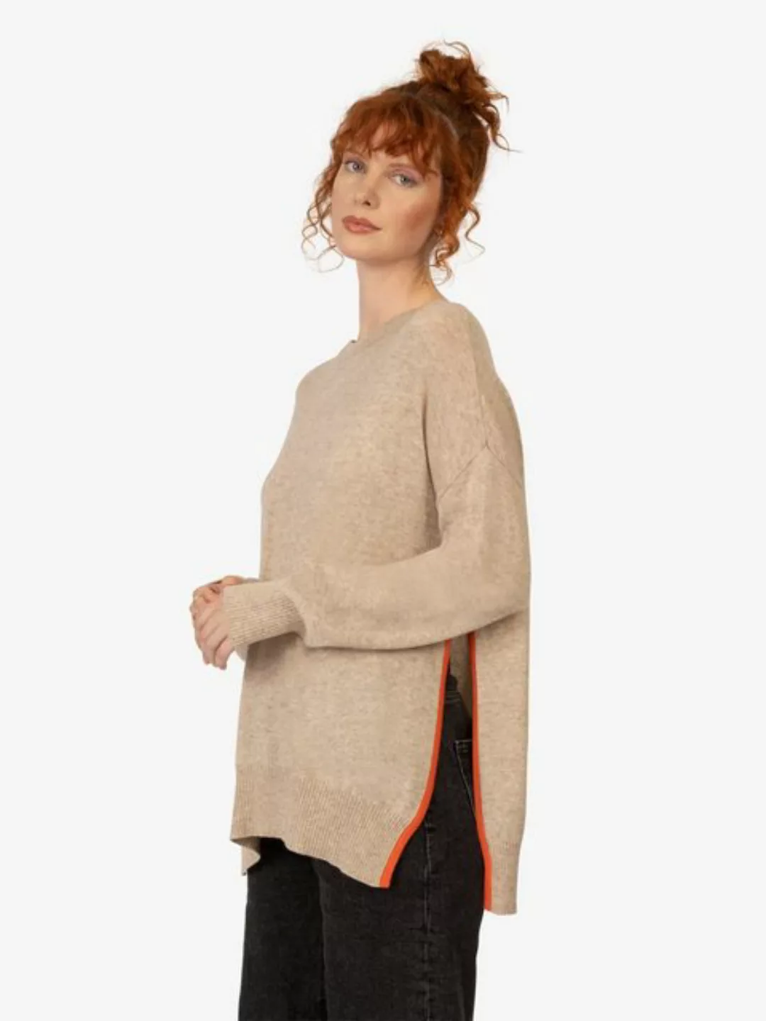 Rainbow Cashmere Rundhalspullover in elegantem Stil günstig online kaufen